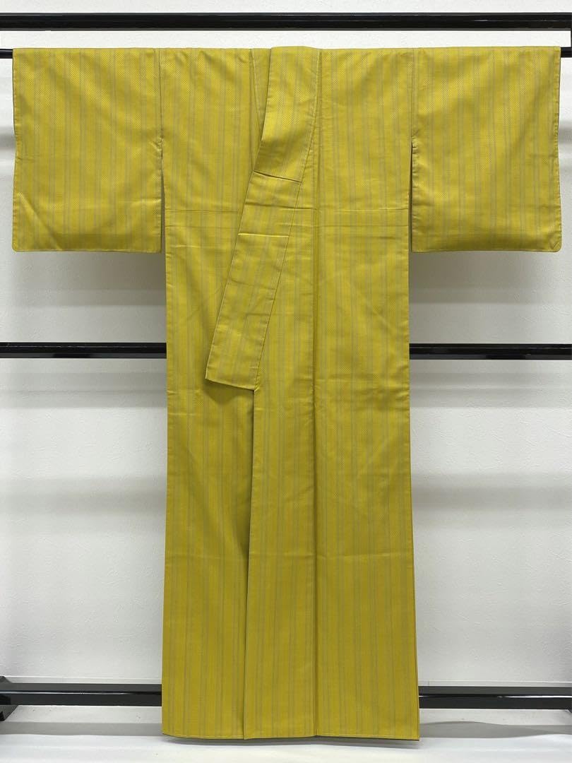 Amazon.co.jp: 山下八百子 市松綾織 本場黄八丈 草木染め 正絹