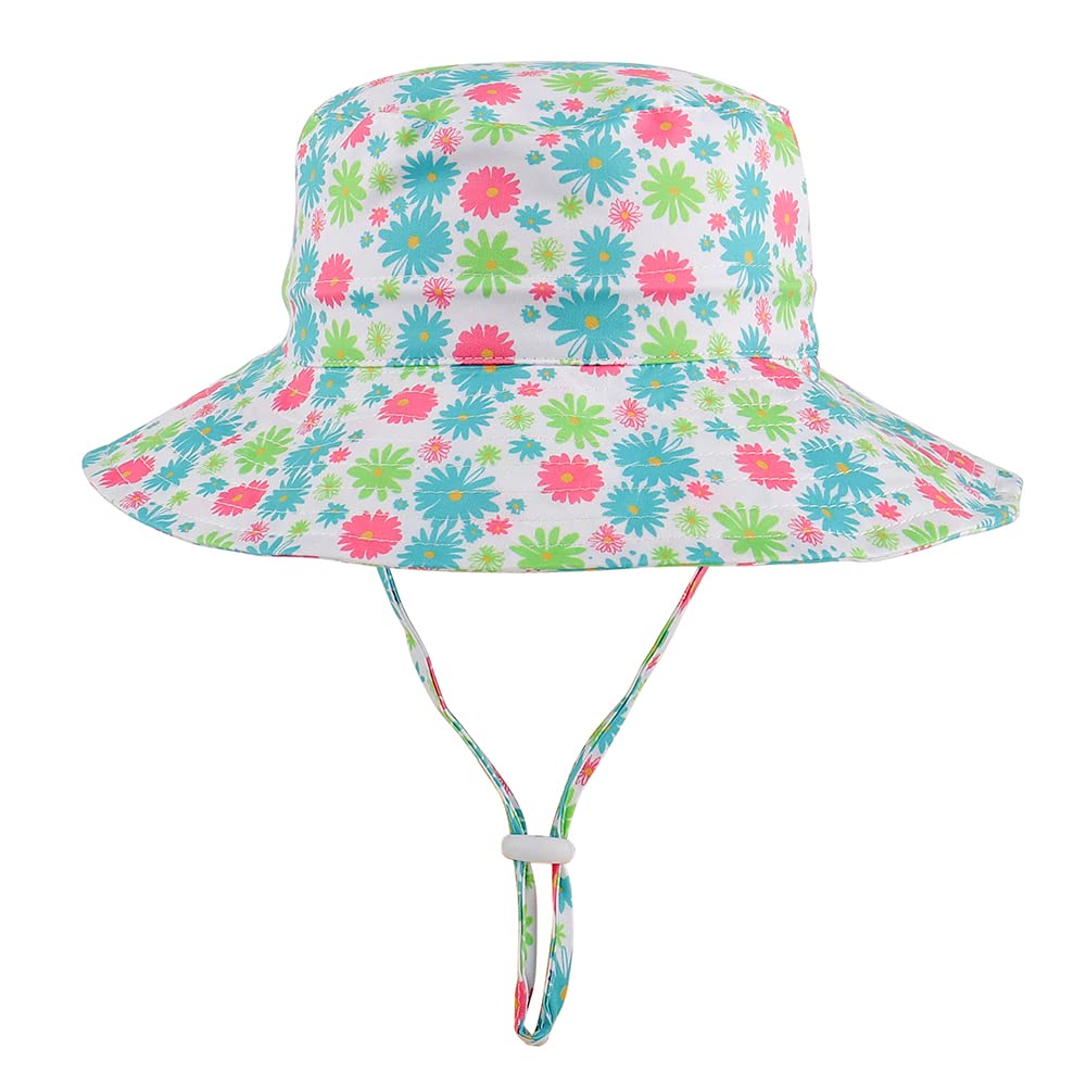 LACOFIA Sombrero de Sol para bebé niño Ajustable Gorro Verano de Pescador para niños ala Ancha para Exteriores/natación/Playa/Piscina