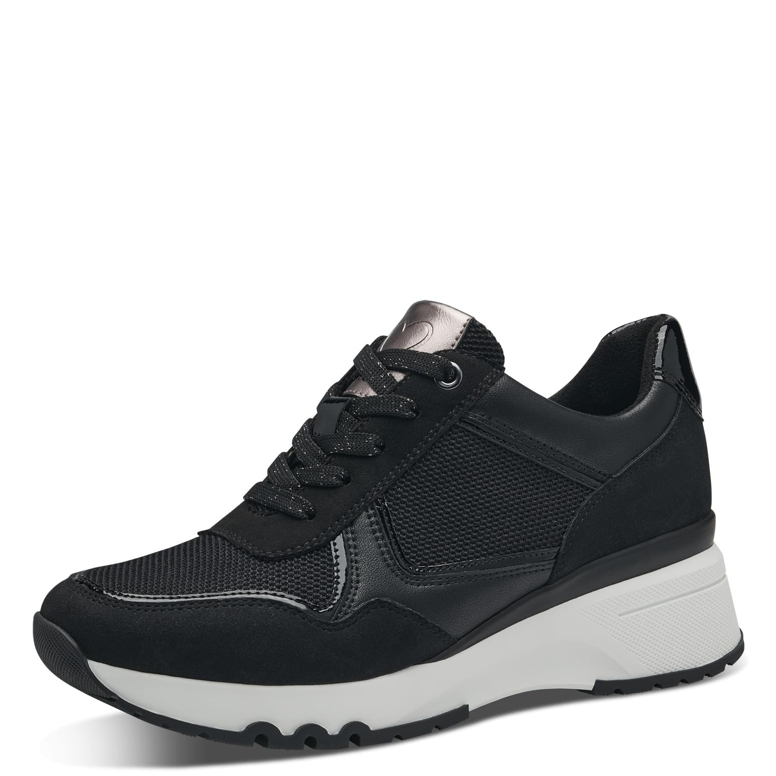 MARCO TOZZI Women's 2-23733-41 Sneaker, Black Comb, 6.5