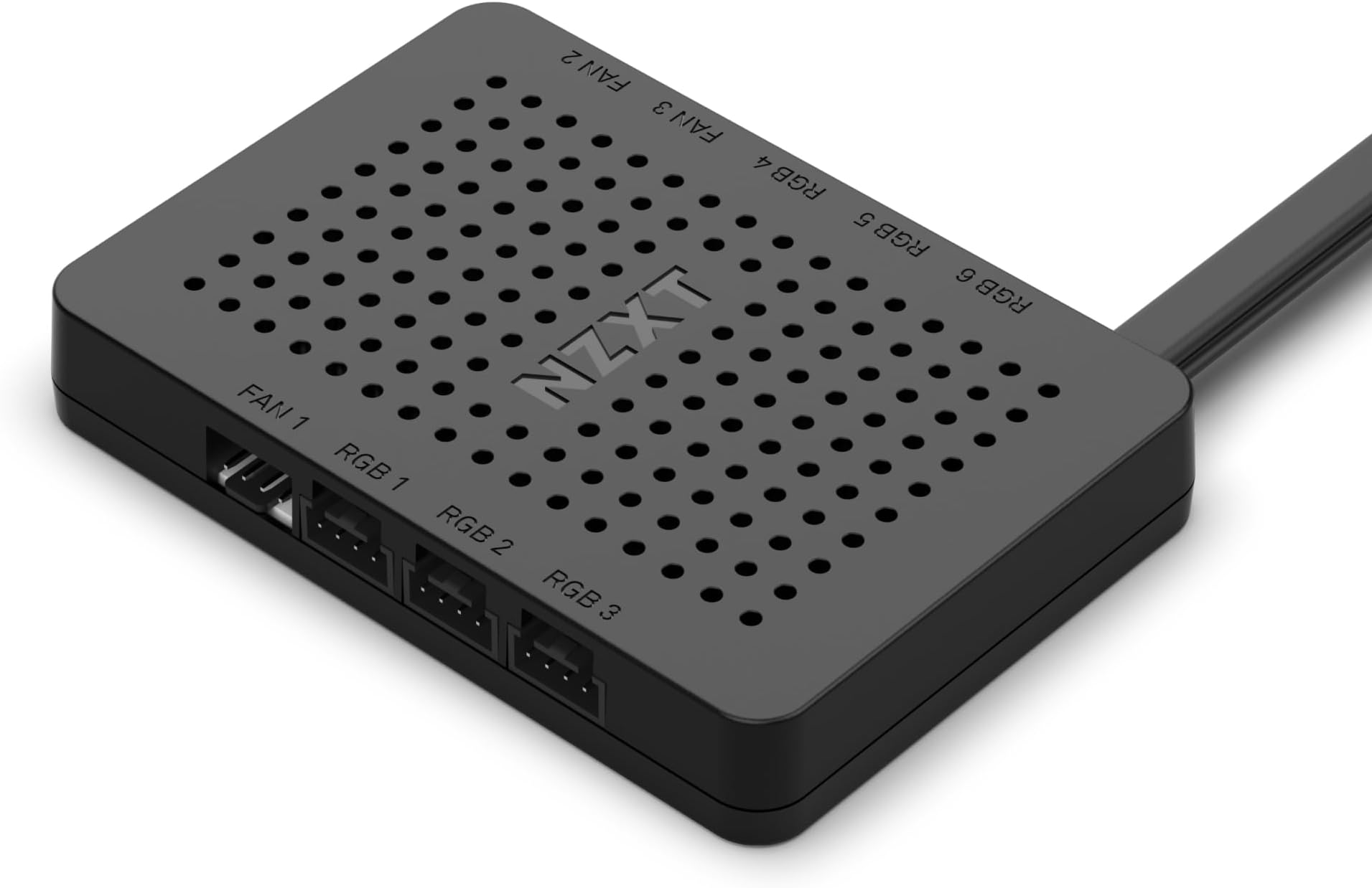 NZXT RGB & Fan Controller - AC-CRFR0-B1-6 RGB lighting channels - 3 fan channels - background lighting customization - Black