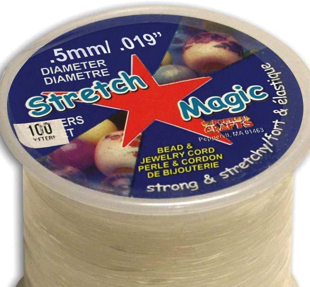 Pepperell Stretch Magic 0.5mm Bead and Jewelry Cord, 100m, Clear