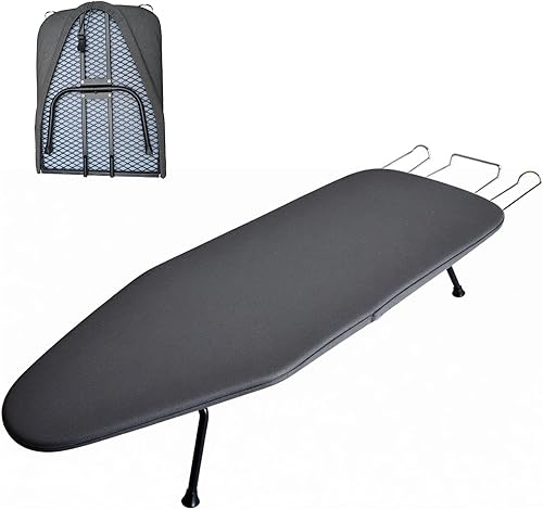 Tabla de planchar compacta y plegable, con soporte para plancha y cubierta resistente al calor, mini tabla de planchar portátil antideslizante para