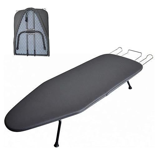 Compact Foldable Tabletop Ironing Board - with Iron Rest and Heat Resistant Cover, Portable Non-Slip Mini Iron Board for Home and Travel