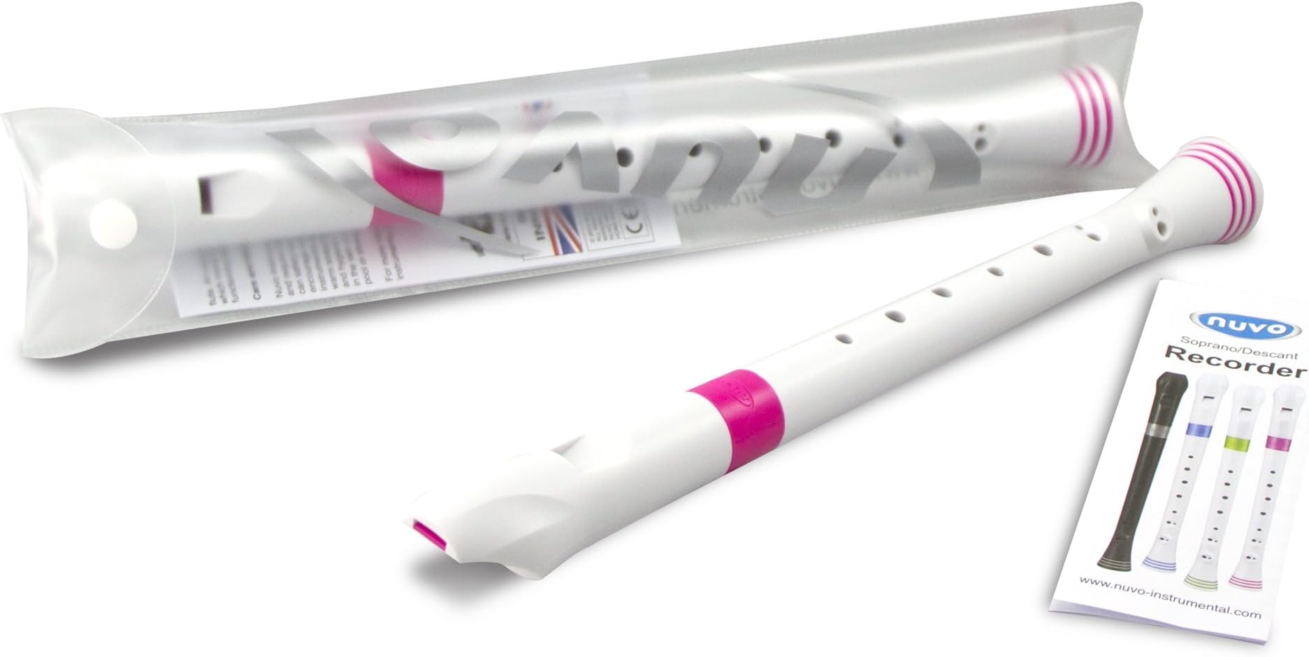 Nuvo B00E3QISJ2 Recorder with Transvinyl Case, White/Pink