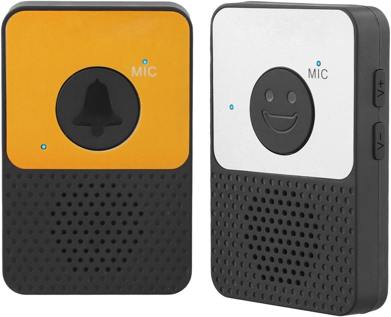 Wireless Doorbells 1000ft Range ABS Hands-Free Doorbell Intercom Two-Way Doorbell Full Duplex Intercom System with LED Light for Patient Senior Disabled Nursery Pregnants