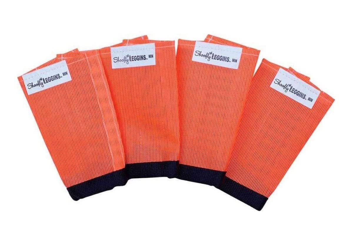 SHOOFLY Horse Leggins, Patented Loose Fitting Boots, Reduce Stomping & Fatigue, Breathable Plastic Mesh (Orange/Mini)