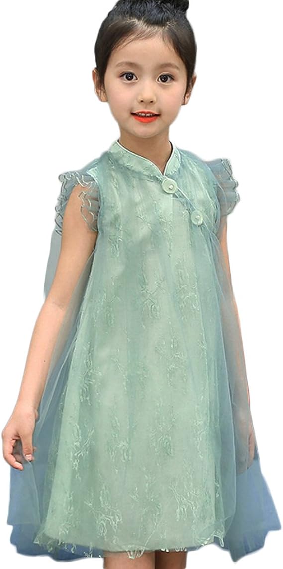 Amazon もうほうきょう 夏 ガールズワンピース 女の子 レース プリーツスカート ファッション かわいい ベストワンピース 袖なし リボン チュールスカート ショート丈 ｔシャツ 上着 ワンピース チュニック 通販