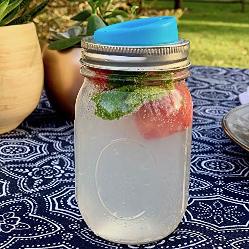 Jarware Blue 82671 Regular Mouth Drink Lid, Set Of 4 #TOP3