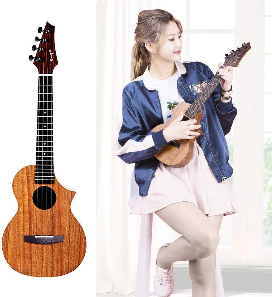 Tenor Ukulele ENYA® 26 Inch Beginner Kit, SHINEDOWN Deira City Center 1st Floor,HPL and Mahogany Neck – With Bundle Includes Case, Strap, Strings, Capo, Sand Shaker, Picks, Polish Cloth (EUT-X1C)
