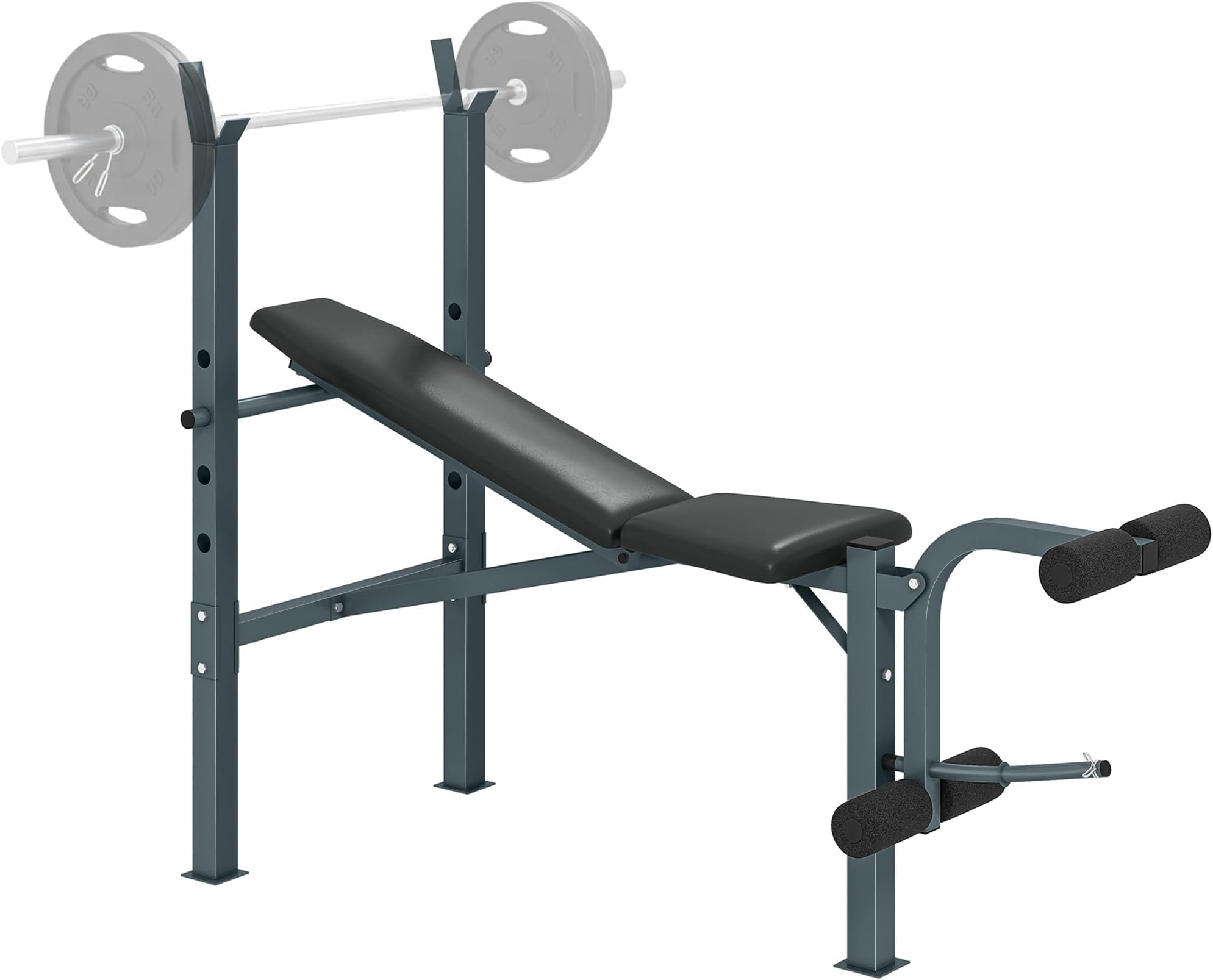 – Heavy Duty Adjustable Multi Gym Chest Leg Arm Weight Bench w/4 Incline Postions - Black/Silver