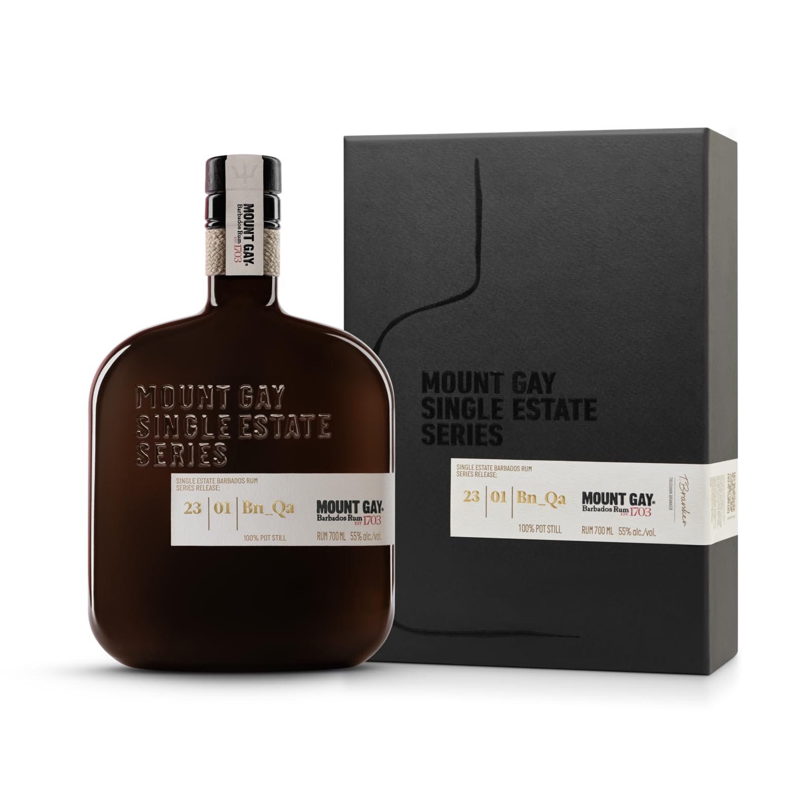 Mount Gay Single Estate Series Nr.1 – Hochwertiger, limitierter karibischer Rum von der Insel Barbados zu 100% aus Estate-eigener Melasse in der Geschenkpackung mit 55% vol. (1 x 0,7 l)