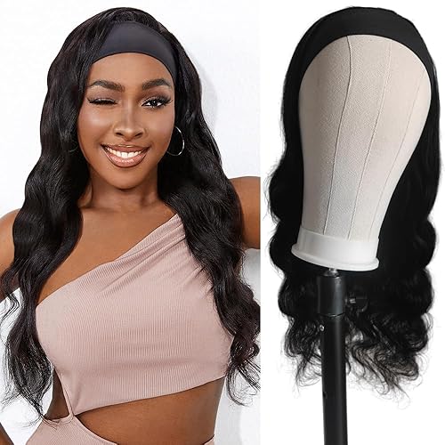 Miniatura 12 de Pelucas con diadema para mujeres negras, pelucas de cabello humano ondulado para usar y llevar, pelucas sin pegamento, peluca de cabello humano