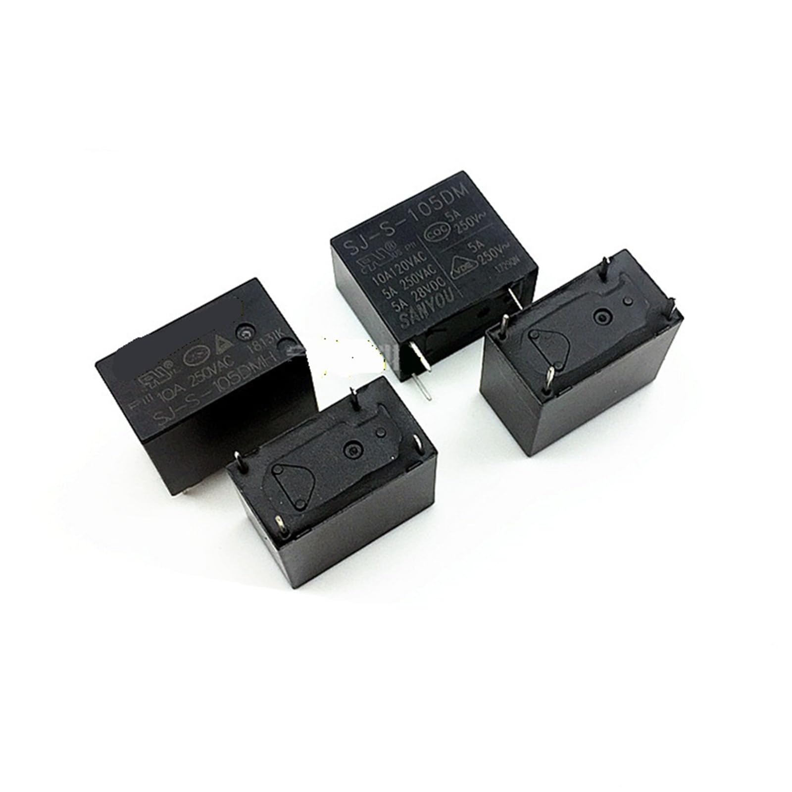 Relais 4 broches 10A 250V micro relais circuit imprimé SJ-S-124DMH - 3