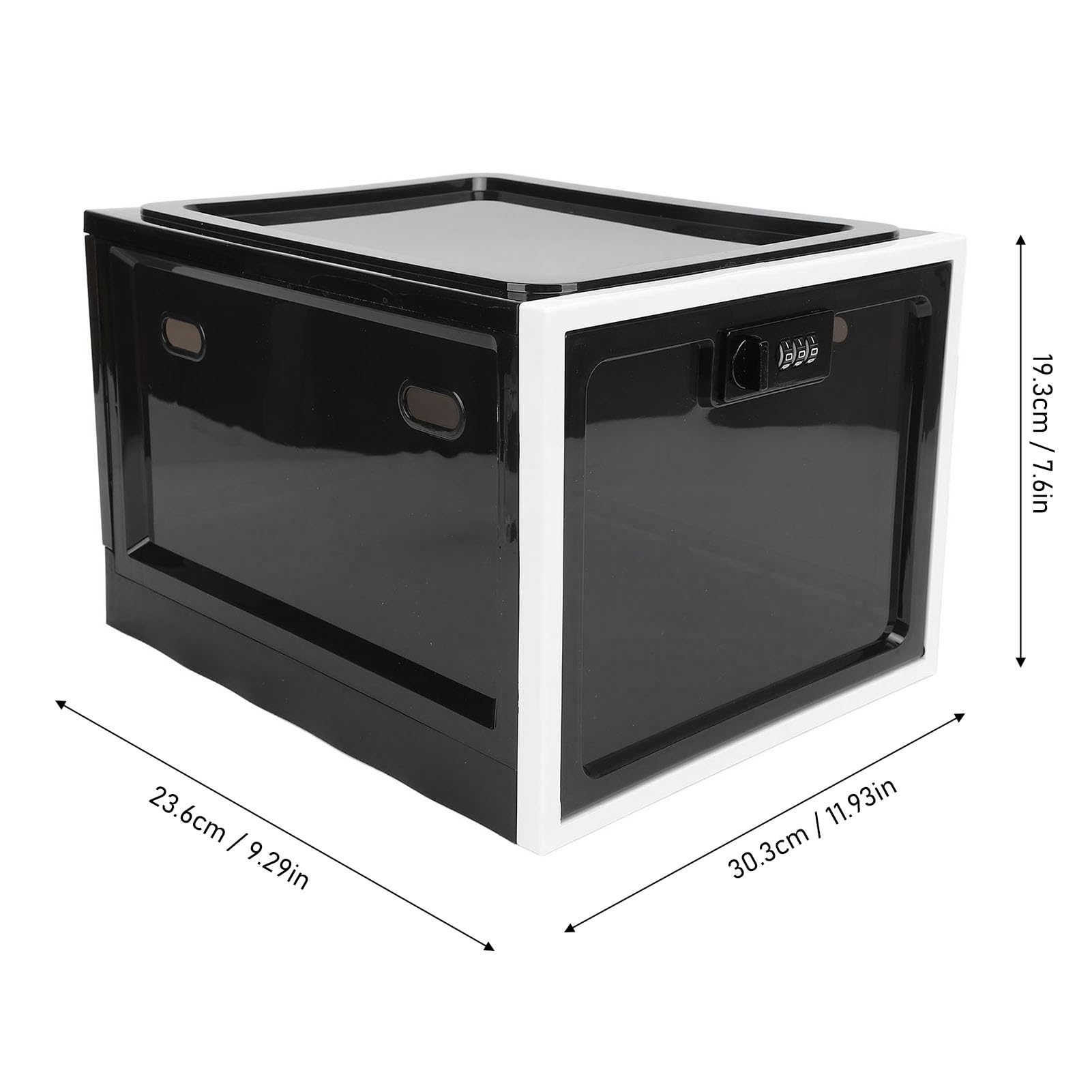 Scatola di stoccaggio con serratura a combinazione, Contenitori multifunzionali in plastica per frigoriferi per telefoni, cibo e snack, Contenitore con chiusura a (Cornice in