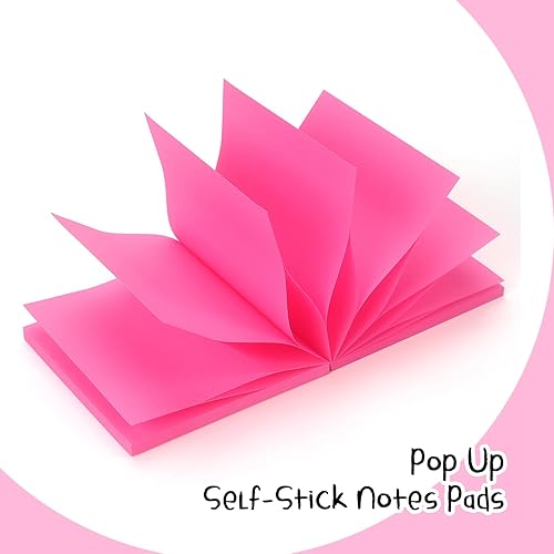 Miniatura 5 de Sticky Notes - Bloc de notas autoadhesivas de 3 x 3 pulgadas con colores brillantes, fácil de publicar para oficina, escuela, hogar, 4 blocs por