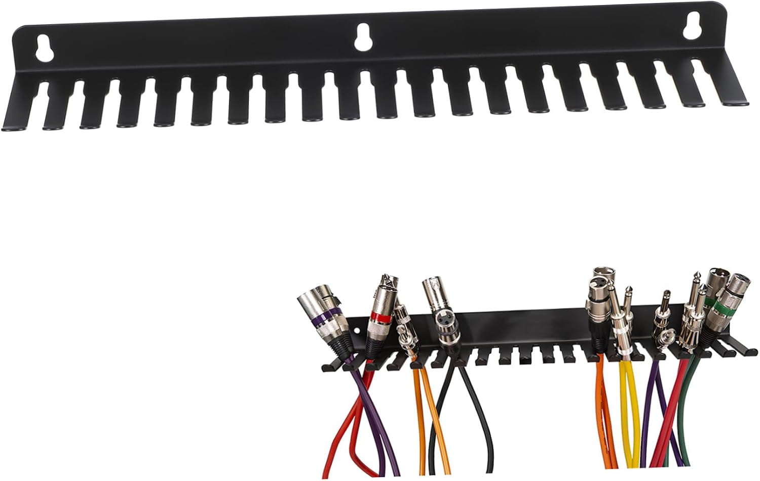 Cable Management Under Desk Wall-Mounted Slot Storage Rack Cord Rack Easy to Install Electrical Wire Bracket for Home Office Studio