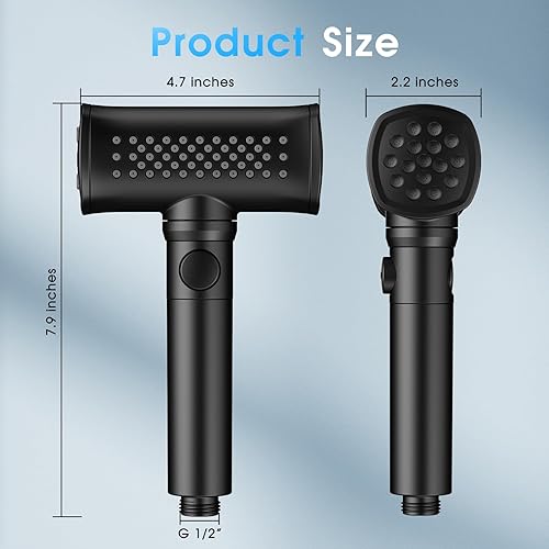 Miniatura 7 de High Pressure Filtered Shower Head with Handheld, Modern Design 5 Spray Modes with ONOFF Pause Switch, 8 Layers Filter for Hard Water, Remove