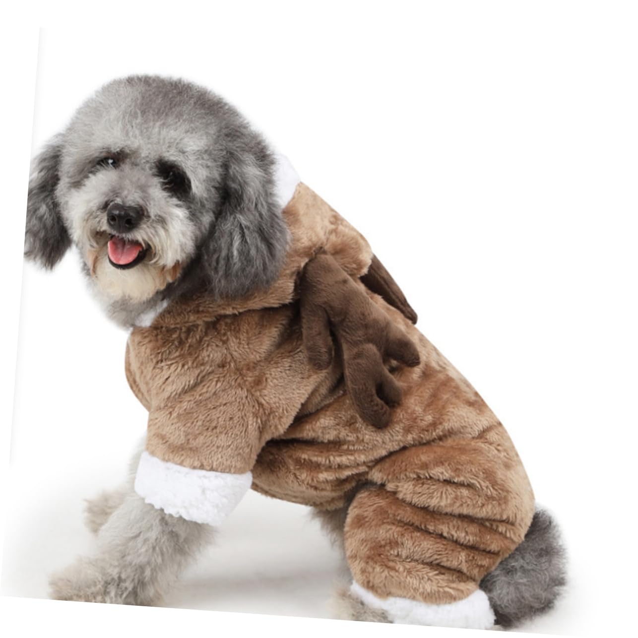 HMJGDHX 3 Pezzi Vestiti Natalizi per Cani Cappotto in Flanella di Alce per Animali Domestici Caldo Vestito Invernale per Occasioni di Feste per Cuccioli Vestiti Natalizi per Cani Cappotto di Flanella