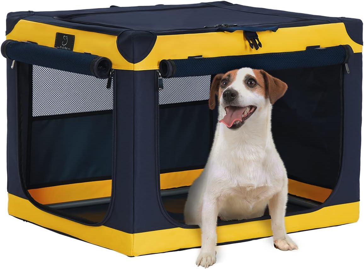 A 4 Pet Soft Dog Crate, Foldable Travel Dog Crate for Small Dogs and