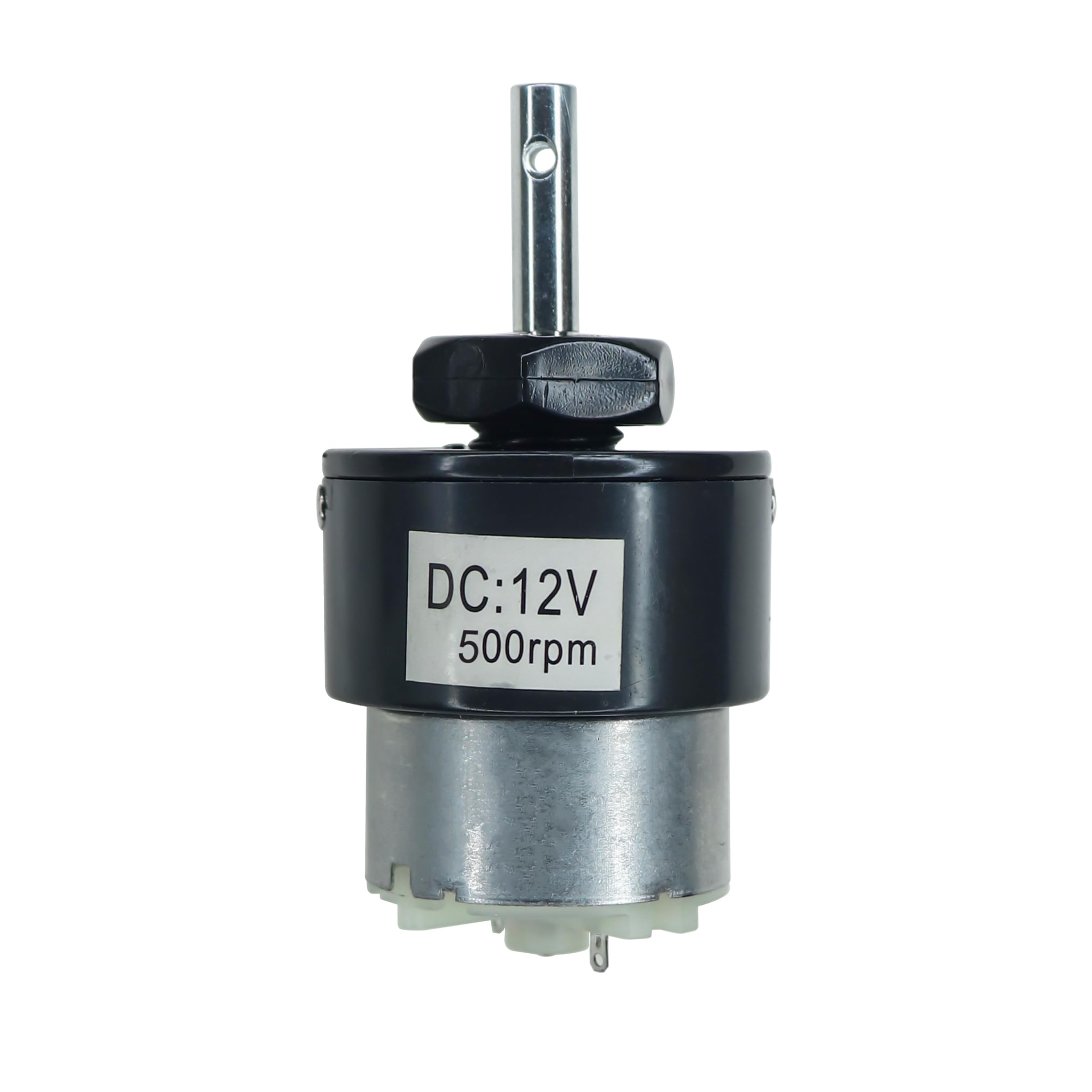 Electronic Spices 12v 500 Rpm Geared Dc Motor (Black) (500 Rpm)