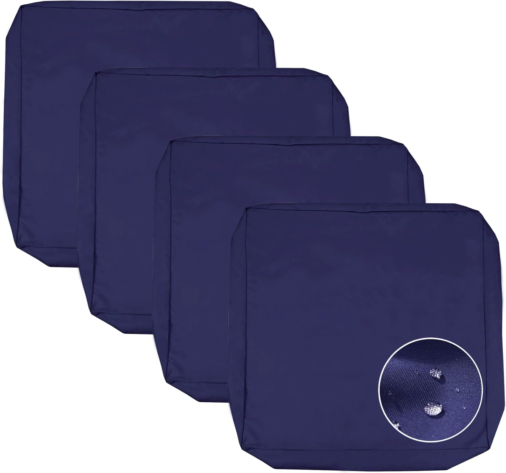 Sqodok Patio Cushion Cover 24x24 inch, 4Pack Sofa Cushion Cover Replacement | Waterproof Outdoor Cushion Cover Replacement, Outdoor Seat Cushion Slip Cover for Wicker Chair