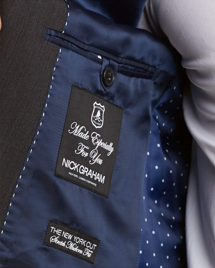 Nick Graham Men's Slim Fit Stretch Finished Bottom Suit