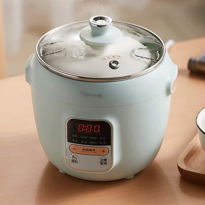 Olla Eléctrica Automática de Cerámica para Guisar y Hacer Gachas 1L miniatura 2