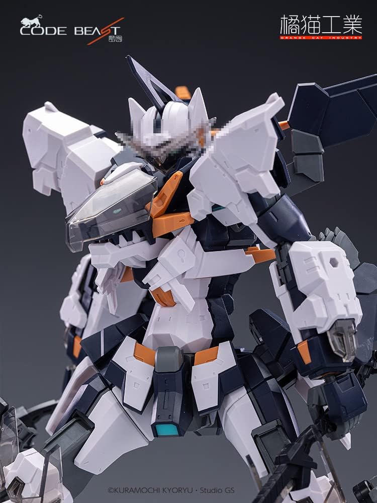 YSBRING Organge Cat Industry 1/100 Scale Code Beast Series Armored Hundred Blades Full Armor FA Transformed Lion Mecha Model Kits image 3