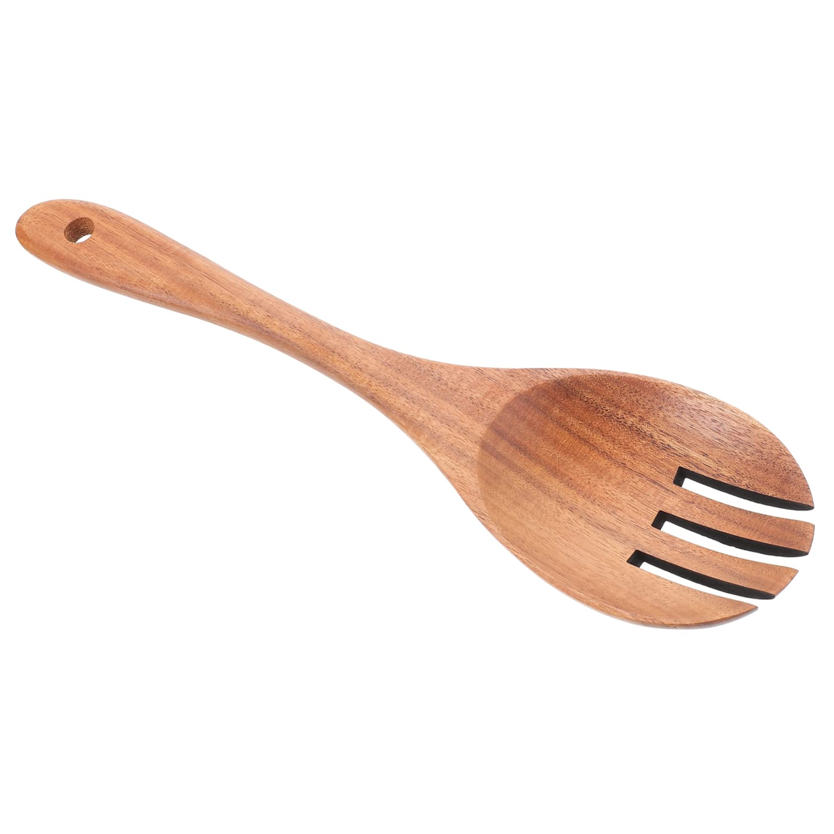 PRETYZOOM Salad Fork Tongs Kitchen Utensil for Salad Fruit and Dessert Serving Premium Wood Material for Easy Mixing and Tossing