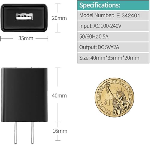 Vista 7 de Cargador rápido para tablet Fire HD10 con cable micro USB tipo C de 5 pies para cargar Fire HD 10 y Fire HD 10 Plus, Kids Pro, edición para niños