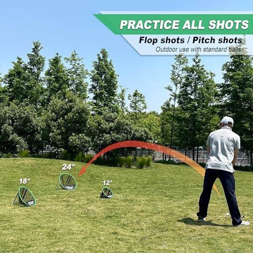SENSECLUB Rede de Chipping de Golfe, Rede de Chipping Pop-Up E Tapete, Rede de Prática de Alvo de Go
