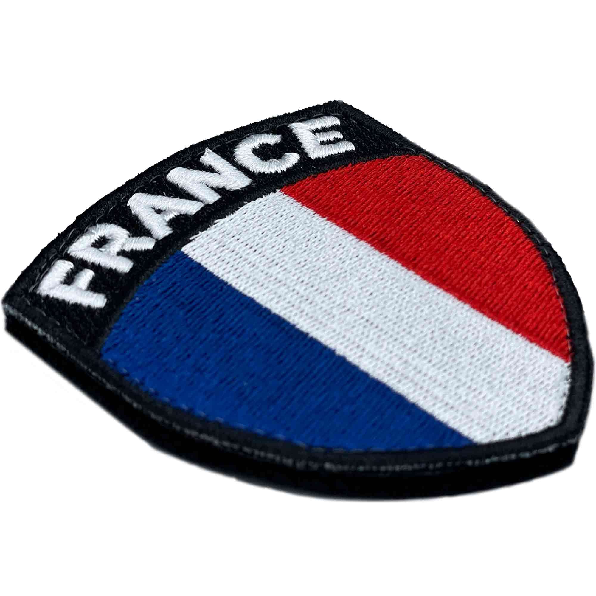 Scudo Francese Con Patch Velkro - Bandiera Francese 100% Ricamata - Foto 3