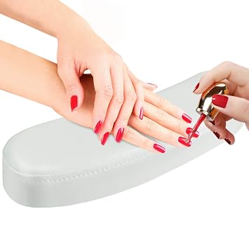 Nail Arm Rest Cushion Pillow, TOROKOM Nail Arm Rest Pillow Pad For Manicure Hand Arm Cushion for Nails Table Desk Station Detachable Washable for Nails Art Salon Home UseWhite