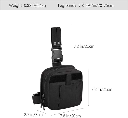 Miniatura 3 de ArcEnCiel Bolsa táctica militar de primeros auxilios para correr, cintura caída, muslo, cadera, riñonera para paintball, airsoft, motocicleta