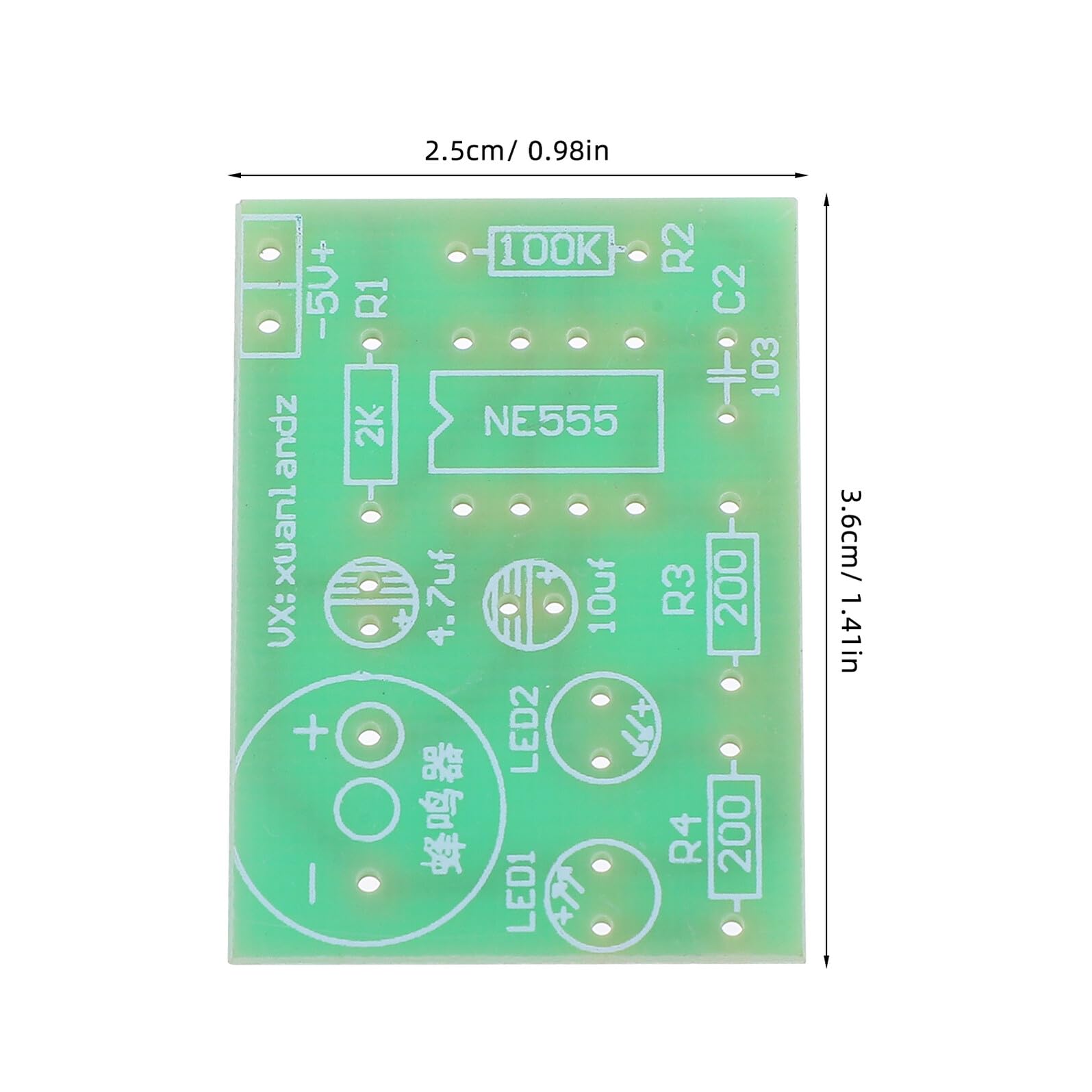 Yardenfun Kit Timer 555 Ne555 Circuito Lampeggiante a Led, Suite Fai da Te Elettronica Componenti Robusti e Istruzioni Passo Passo, per Allenamento Saldatura e Progetto Educativo 3 Pezzi