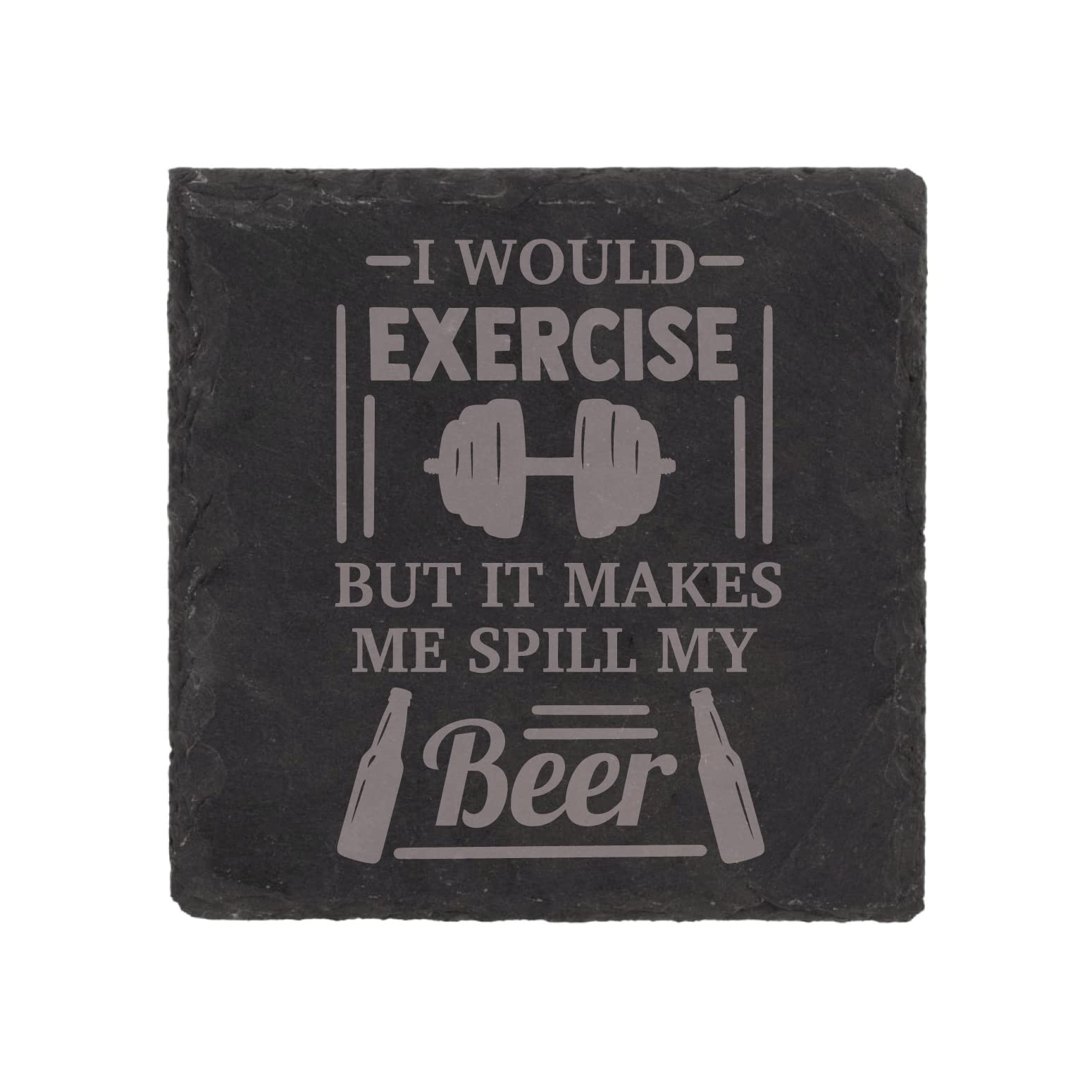 Dessous de verre en ardoise cadeau original humour bière