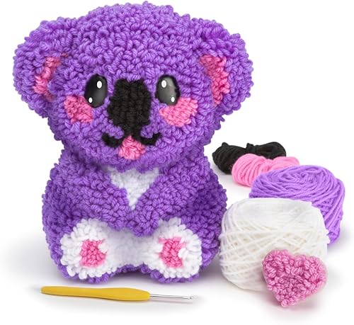 Vista 2 de PlayMonster Yarnimals Koala - Loop Your Own Koala - Kit de manualidades - Haz tu propio juguete animal - A partir de 8 años