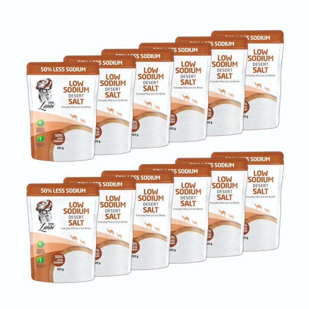 Lunn 50% Low Sodium Thar Desert Salt 100 gm Pouch Each Pack Of 12 (B0CB161V72) Amazon Price History, Amazon Price Tracker