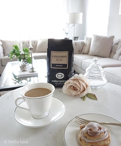 Miniatura 3 de Café con sabor a bollo de canela, café arábica especial, tostado medio, 12 onzas, grano entero