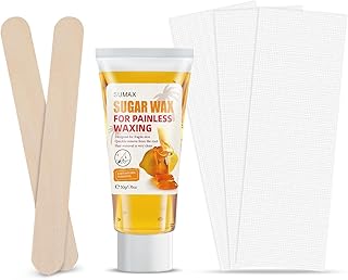 SUMAX Travel Waxing Kit Sugar Wax Hair Removal for Face Sugar Waxing Kit for Women Men Pubic Hair Sugar Paste Hair Removal for Bikini Underarm & Legs