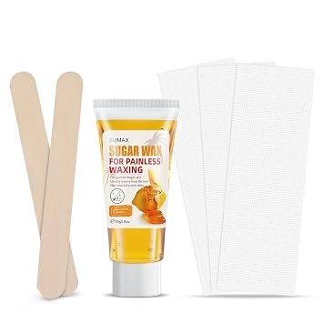 SUMAX Travel Waxing Kit Sugar Wax Hair Removal for Face Sugar Waxing Kit for Women Men Pubic Hair Sugar Paste Hair Removal for Bikini Underarm & Legs