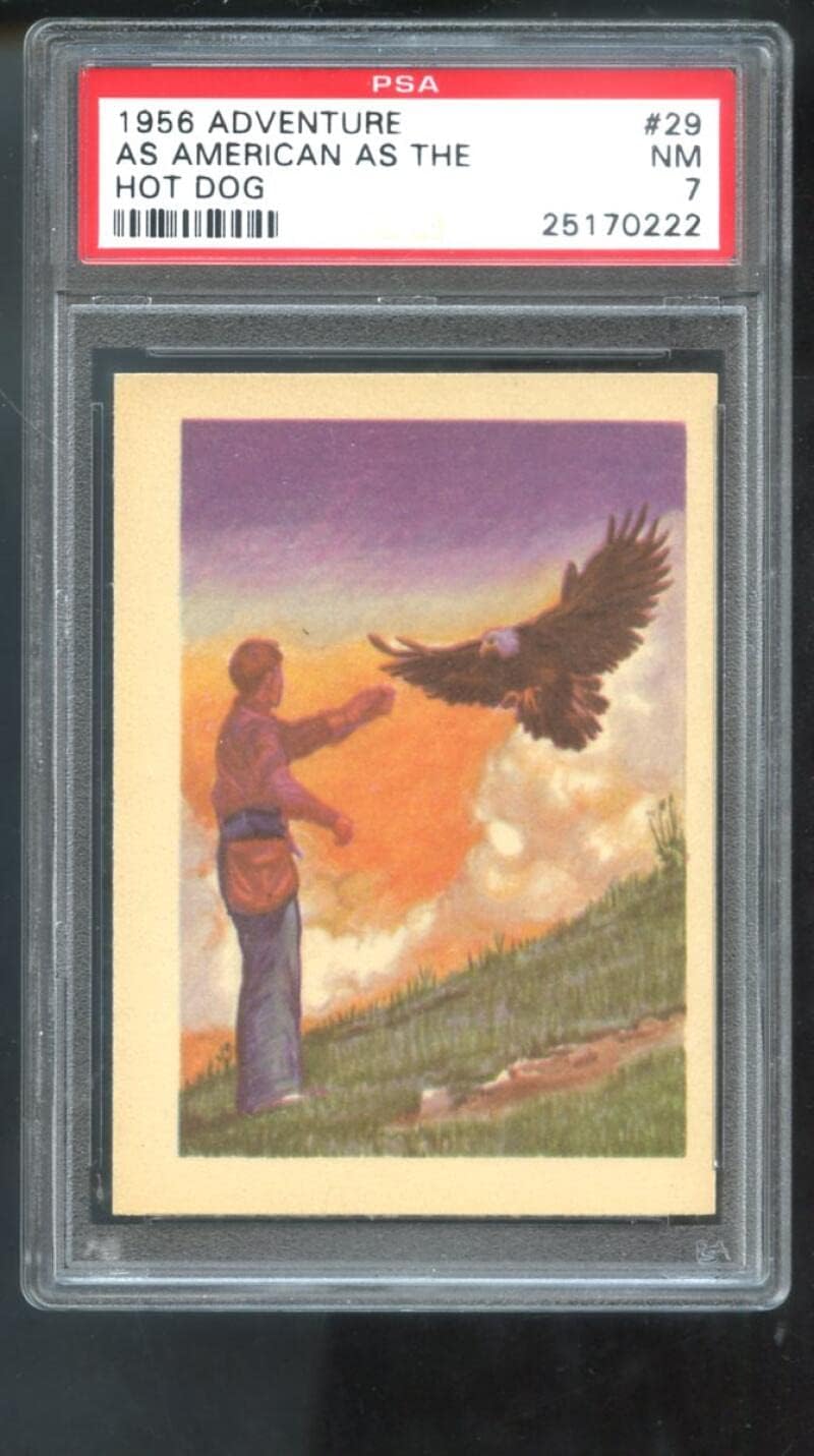 1956 Adventure #29 As American As The Hot Dog PSA 7 Graded Card NM Bald Eagle