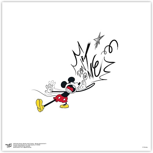 Trends International Gallery Pops Disney Mickey and Friends - Póster de pared de Mickey Mouse Don't Wall, 12.00 x 12.00 pulgadas, versión sin marco