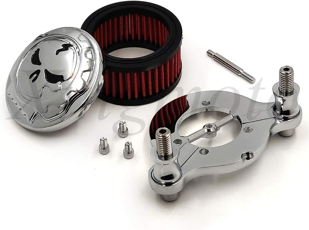 Skull Air Cleaner Intake Filter for Harley Sportster XL883 XL1200 1988-2015 Chrome