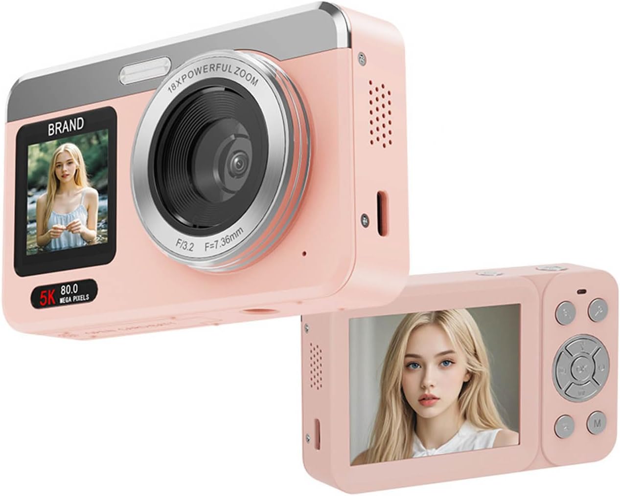 80MP 写真カメラポータブル自動シーン検出瞬時にキャプチャ拡張バッテリーサービス 750mAH ポータブルデジタルカメラ