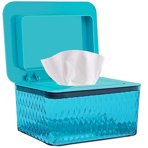 Miniatura 12 de Paquete de 2 dispensadores de toallitas húmedas para bebés, contenedor de toallitas húmedas de gran capacidad, diseño a prueba de polvo, mantiene