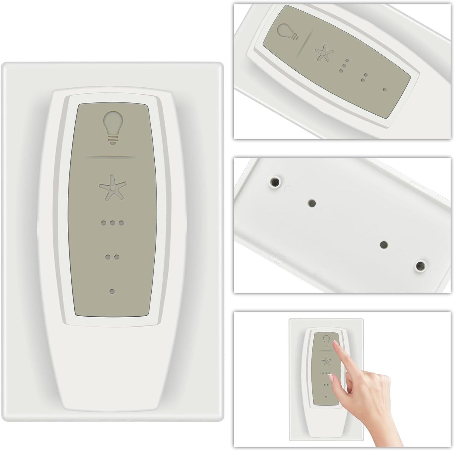Replacement Remote Control for Hunter 99110 Transmitter, 3 Speed Lighting Dimming Control - Only Remote