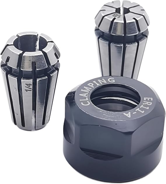 Spring Collets CNC Lathe Milling Chuck -ER11 High Precision 1/8 Inch and 1/4 Inch Collet Nut Set for CNC Engraving Mechine/Lathe Milling Tool