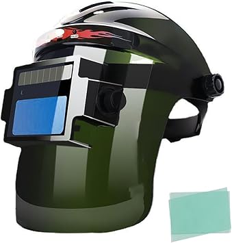 True Color Automatic Dark Welding Helmet with Fan, LED Light, Solar Power Welding Hood with 2 Arc Sensor, Wide Shade 9-13 Welding Mask for TIG MIG ARC