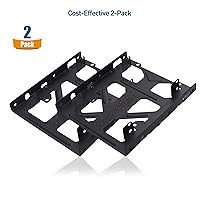 Vista 5 de Cable Matters Paquete de 2 adaptadores de disco duro de 2.5 a 3.5 para SSD, kit de soporte de montaje doble SSD, adaptador de 3.5 a 2.5, incluye